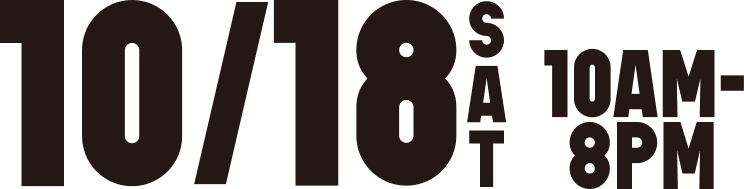 2025/10/18 sat 10am-8pm